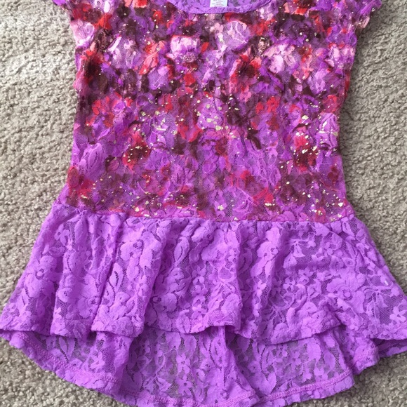 Justice | Lace Hi-Lo Top - Picture 2 of 3